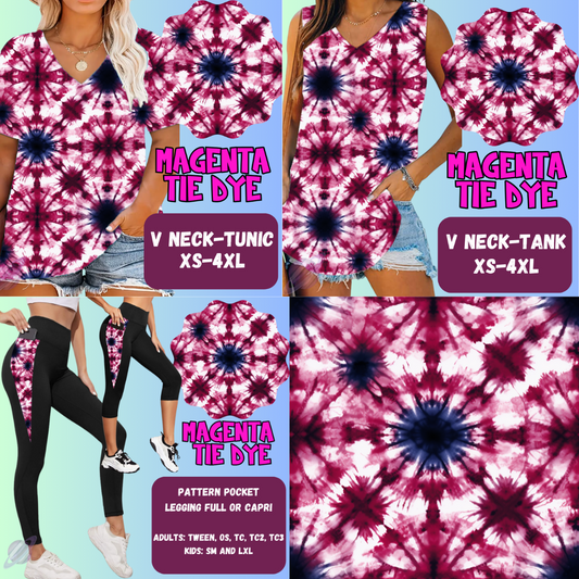 MAGENTA TIE DYE-PPO 13- TOPS AND BOTTOMS-PREORDER CLOSING 6/15