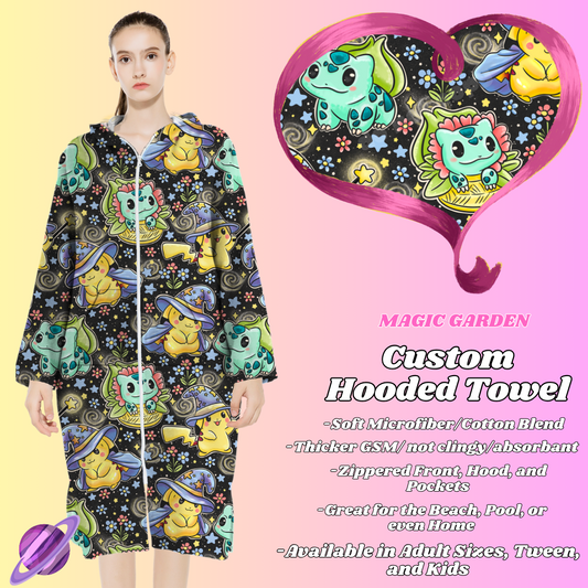 MAGIC GARDEN- HOODED TOWEL- PREORDER CLOSING 4/27