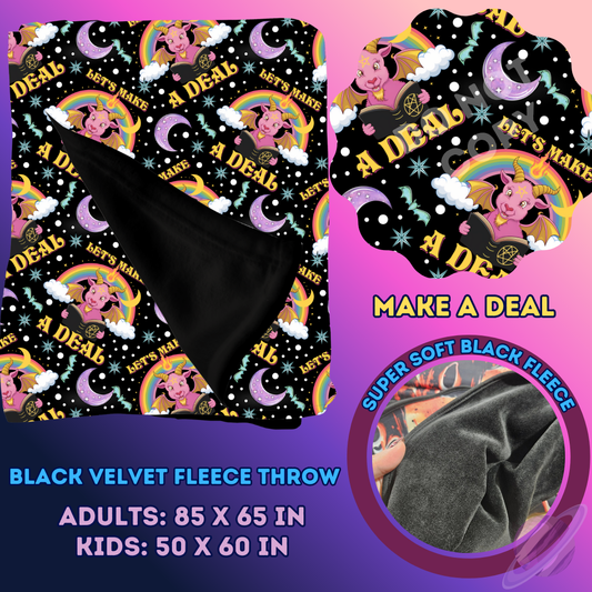 MAKE A DEAL- SOFT BLACK FLEECE THROW 13-PREORDER CLOSING 1/14