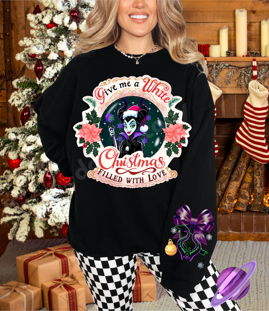 DARK FAIRY- CREWNECK SWEATSHIRT  W/ SLEEVE PRINT
