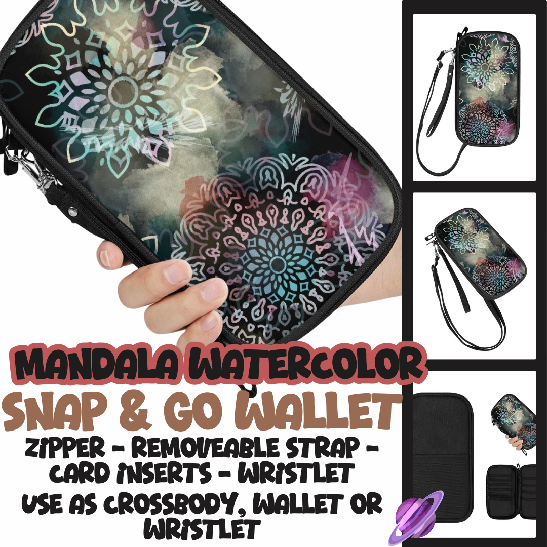 MANDALA WATERCOLOR - SNAP & GO WALLETS PREORDER CLOSING 12/18