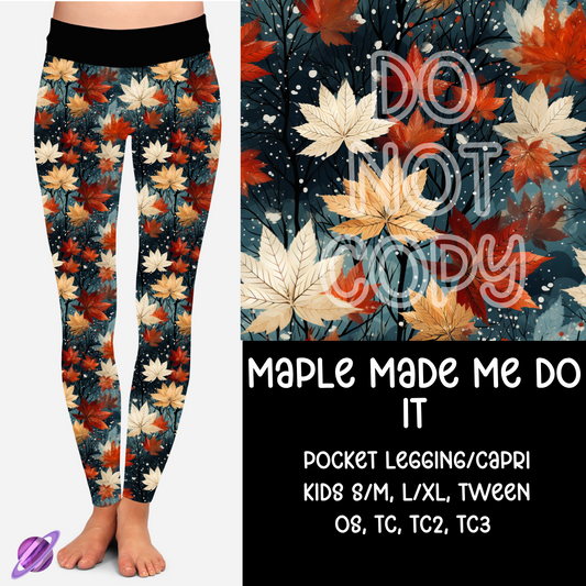 MAPLE MADE ME DO IT - THANKFUL MINI - LEGGING/CAPRI PREORDER CLOSING 9/6