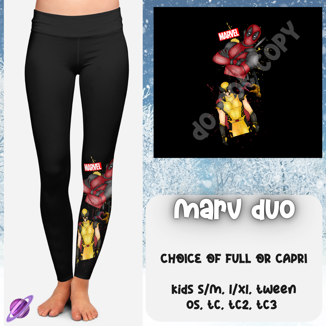 MARV DUO - ONE LEG LEGGING & HOODIE RUN - LEGGING/CAPRI PREORDER CLOSING 10/24