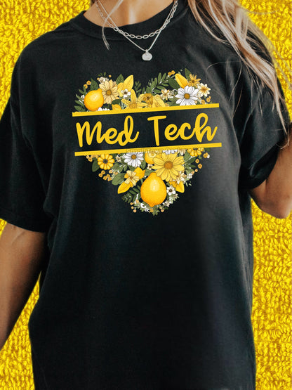MED TECH FLORAL TEE