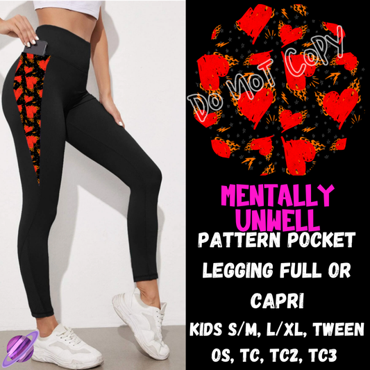 MENTALLY UNWELL - LEGGING/CAPRI-ZIP UP HOODIE OUTFIT RUN PREORDER CLOSES 1/26