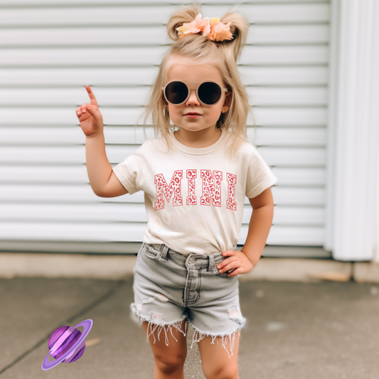 MINI RED LEOPARD TEE