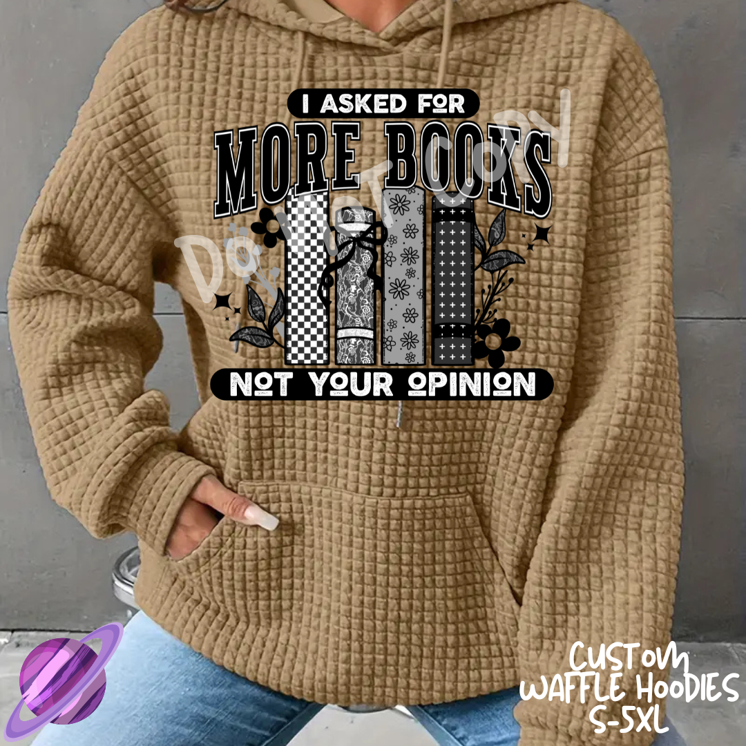 MORE BOOKS - CUSTOM WAFFLE HOODIES PREORDER CLOSING 9/30