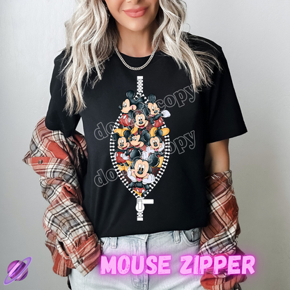 ZIPPER RUN-MOUSE ZIPPER-UNISEX TEE ADULTS/KIDS PREORDER CLOSING 1/29 ETA APRIL