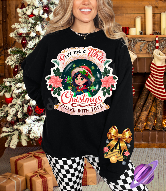 MUL PRINCESS- CREWNECK SWEATSHIRT  W/ SLEEVE PRINT