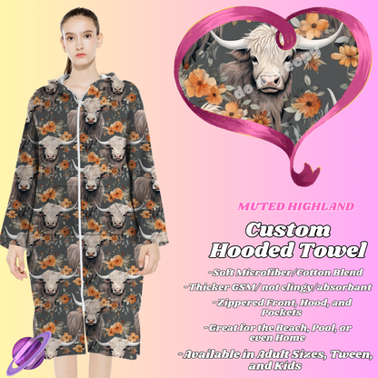 MUTED HIGHLAND- HOODED TOWEL- PREORDER CLOSING 4/27