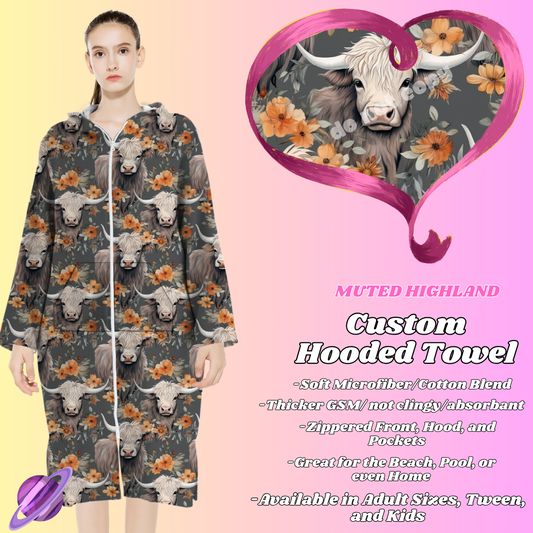 MUTED HIGHLAND- HOODED TOWEL- PREORDER CLOSING 4/27