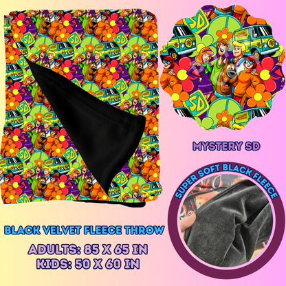 MYSTERY SD - SOFT BLACK FLEECE THROWS 7 - PREORDER CLOSING 1/13