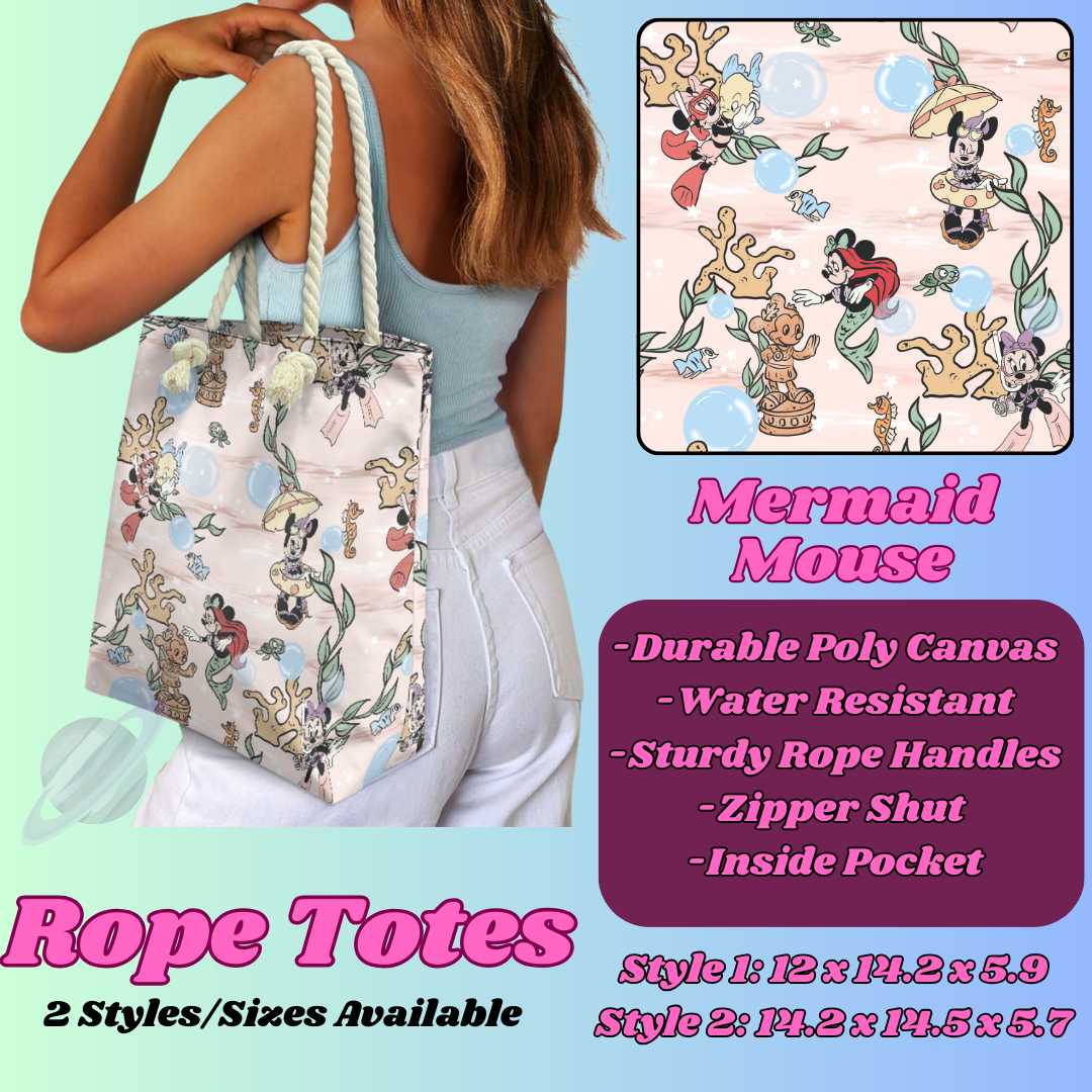 MERMAID MOUSE-ROPE TOTE PREORDER CLOSING 5/6