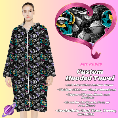 NBC ROSES- HOODED TOWEL- PREORDER CLOSING 4/27
