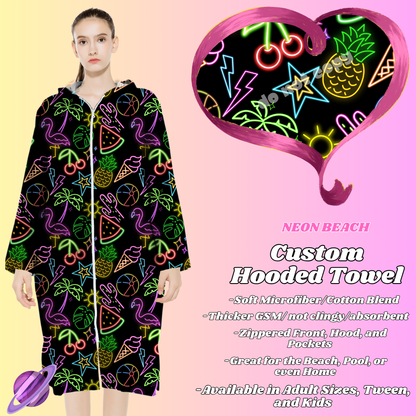 NEON BEACH- HOODED TOWEL- PREORDER CLOSING 4/27