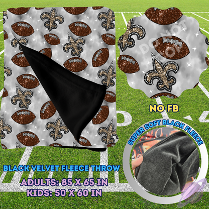 NO FB-SEQUIN THROW BLANKET RUN-SOFT CLOSE 8/9-HARD CLOSE 8/11