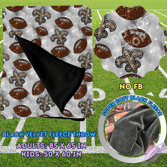 NO FB-SEQUIN THROW BLANKET RUN-SOFT CLOSE 8/9-HARD CLOSE 8/11