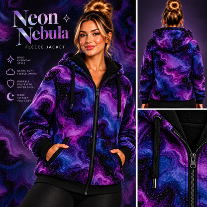 Neon Nebula-FLEECE LINED HOODED JACKET-PREORDER CLOSING 11/9