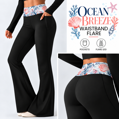 OCEAN BREEZE-PATTERN WAIST FLARE-PREORDER CLOSING 10/7