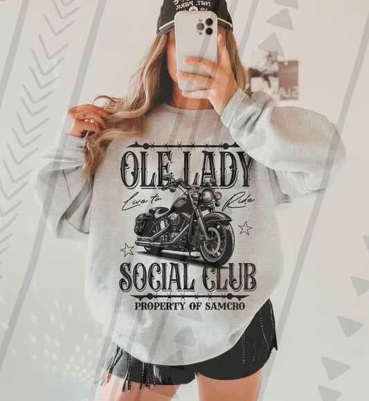 OLE LADY SOCIAL CLUB SWEATSHIRT