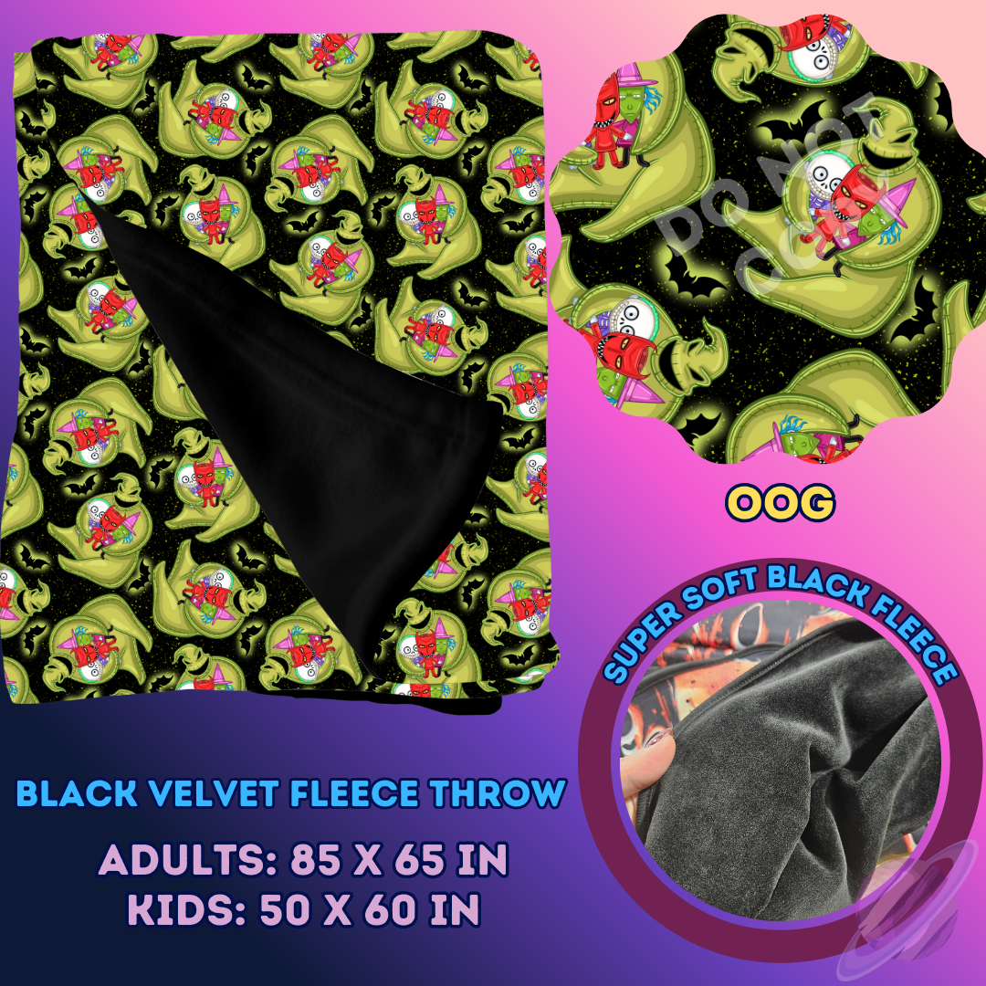 OOG- SOFT BLACK FLEECE THROW 13-PREORDER CLOSING 1/14