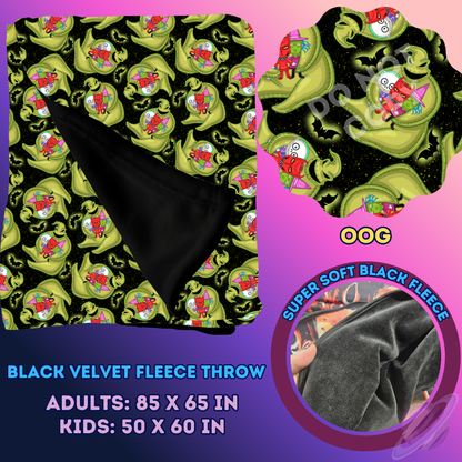 OOG- SOFT BLACK FLEECE THROW 13-PREORDER CLOSING 1/14