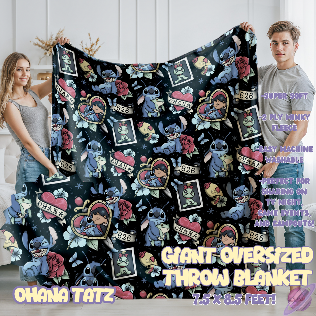 OHANA TATZ- OVERSIZED THROW BLANKET