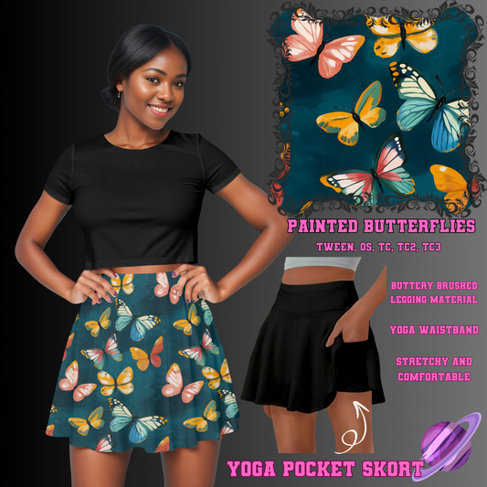 PAINTED BUTTERFLIES -SKORT 4 PREORDER CLOSING 2/13