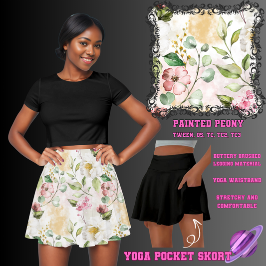 PAINTED PEONY-SKORT 4 PREORDER CLOSING 2/13