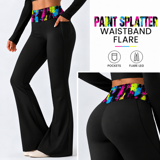 PAINT SPLATTER-PATTERN WAIST FLARE-PREORDER CLOSING 10/7