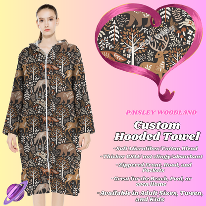 PAISLEY WOODLAND- HOODED TOWEL- PREORDER CLOSING 4/27