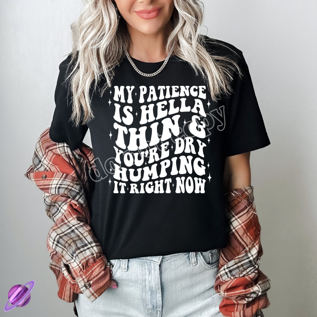 PATIENCE - SNARKY RUN -UNISEX TEE ADULTS