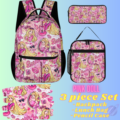 PINK DOLL-3 PIECE BACKPACK SET-PREORDER CLOSING 7/3