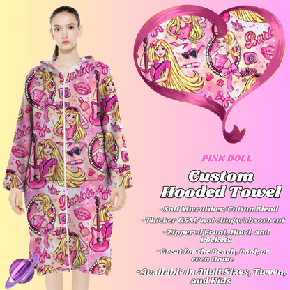 PINK DOLL- HOODED TOWEL- PREORDER CLOSING 4/27