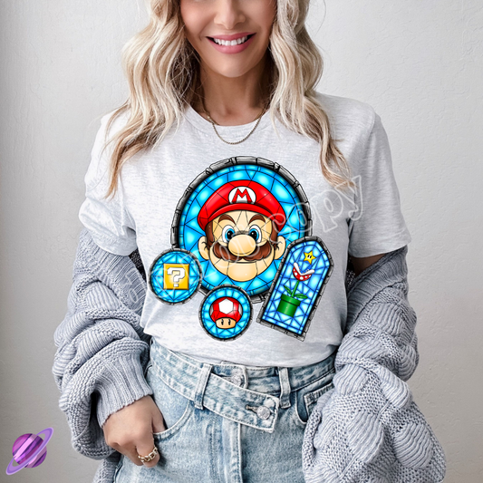 PLUMBER- STAINED GLASS -UNISEX TEE ADULTS/KIDS