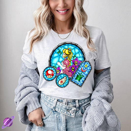 PRIN P- STAINED GLASS -UNISEX TEE ADULTS/KIDS