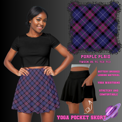 PURPLE PLAID -SKORT 4 PREORDER CLOSING 2/13