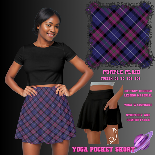 PURPLE PLAID -SKORT 4 PREORDER CLOSING 2/13