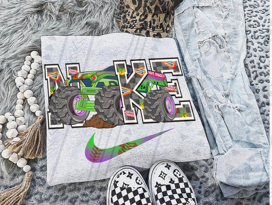 PURPLE SWISH MONSTER TRUCK SWEATSHIRT