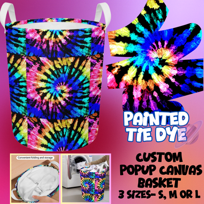 PAINTED TIE DYE- STORAGE BASKETS 6- PREORDER CLOSING 5/4