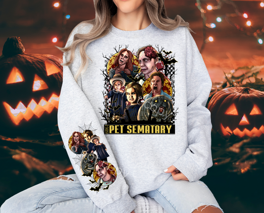 PET SEM CREWNECK SWEATSHIRT W/ SLEEVE PRINT