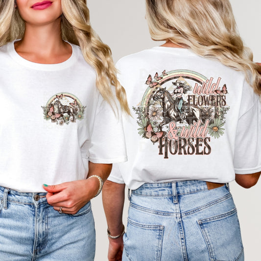 WILD FLOWERS DOUBLE SIDED TEE