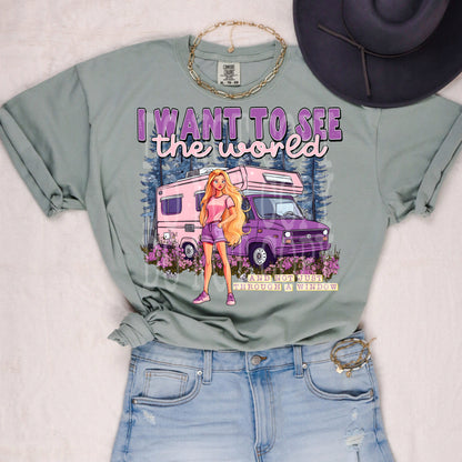 SEE THE WORLD CAMPER TEE