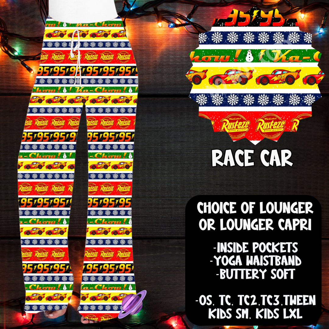 RACE CAR-BOTTOMS-XMAS SWEATER PREORDER-9/27