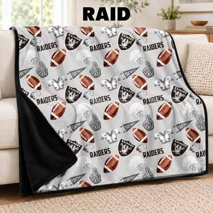 RAID-FOOTBALL SOFT BLACK THROW-PREORDER CLOSING 9/30
