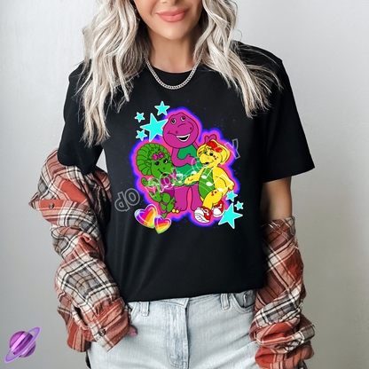 RAINBOW DINO - LF COLLAB -UNISEX TEE ADULTS/KIDS