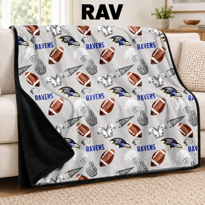 RAV-FOOTBALL SOFT BLACK THROW-PREORDER CLOSING 9/30