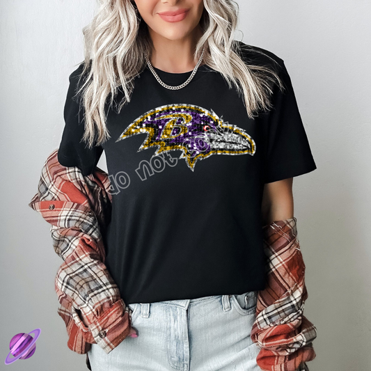 RAV SEQUIN FB UNISEX TEE ADULTS/KIDS