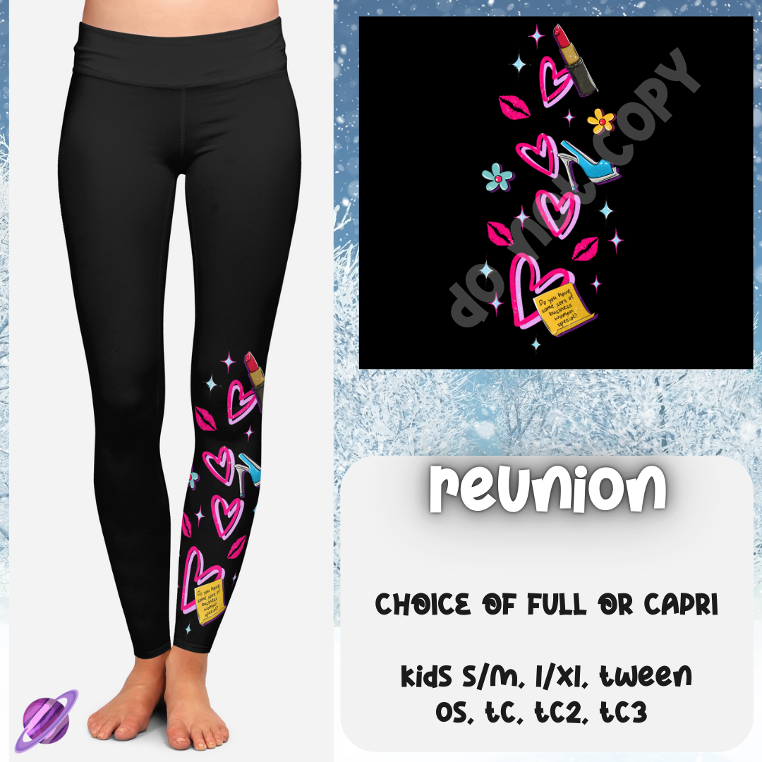 REUNION - ONE LEG LEGGING & HOODIE RUN - LEGGING/CAPRI PREORDER CLOSING 10/24