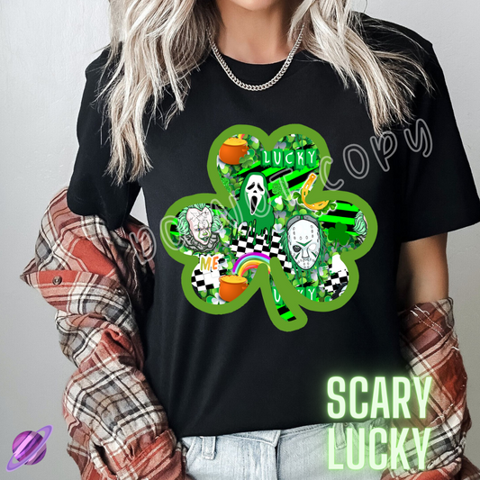 SCARY LUCKY - LETS GET LUCKY RUN -UNISEX TEE ADULTS/KIDS